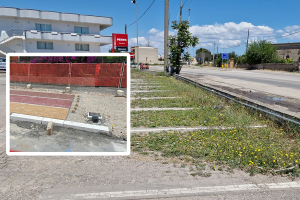 Così sarà il nuovo Viale Mancini senza telo tra betonelle e terreno