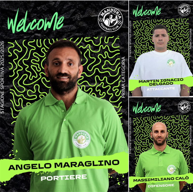 Maraglino confermato con altri due nella rosa del Football Club Manduria 