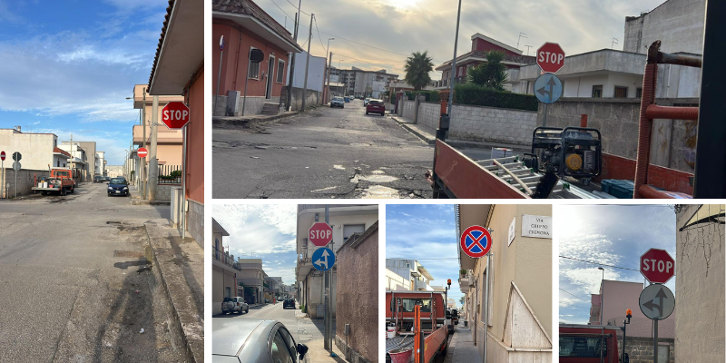 Nuova segnaletica nelle strade urbane a rischio