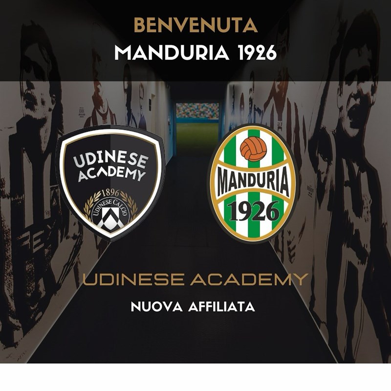 U.G. Manduria  e Udinese Calcio, gemellaggio per la scuola calcio 