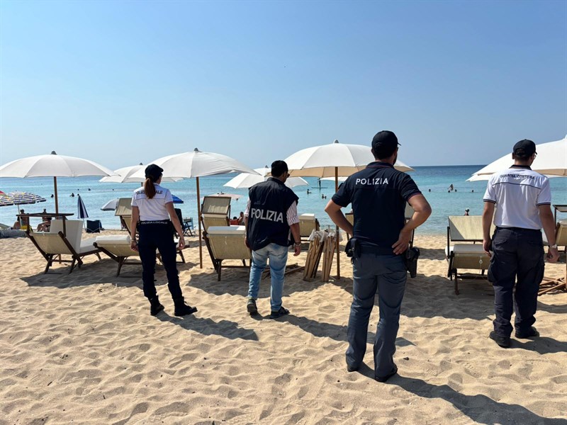 Lido abusivo sequestrato dalla polizia a San Pietro in Bevagna
