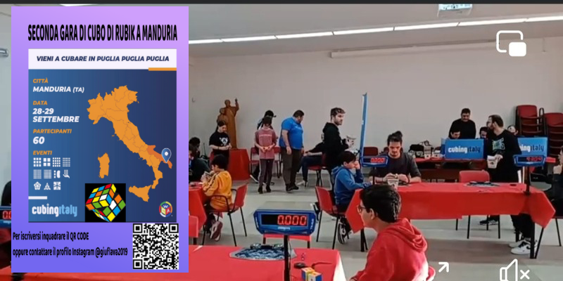 A Manduria seconda gara nazionale di cubo di Rubik