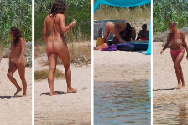 Nudiste sulla spiaggia pubblica di Borraco 