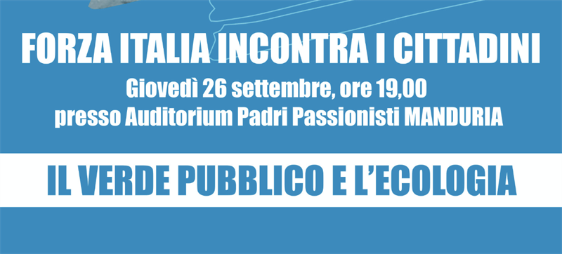 Ecologia e ambiente nell'agenda di Forza Italia Manduria