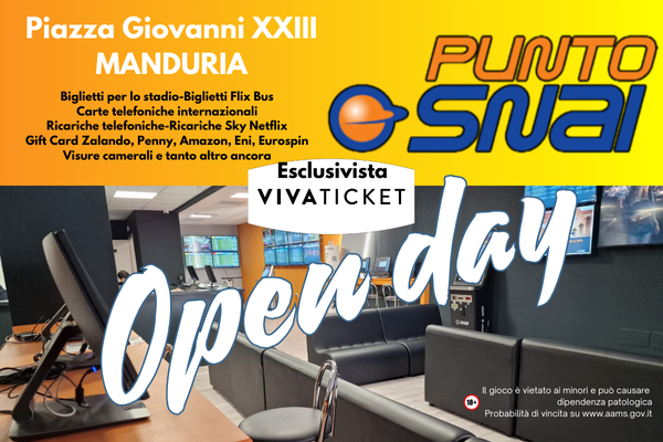 Due imperdibili open day al Punto Snai di Manduria 