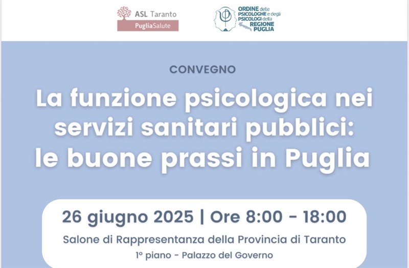 La funzione psicologica nei servizi sanitari pubblici: Il convegno