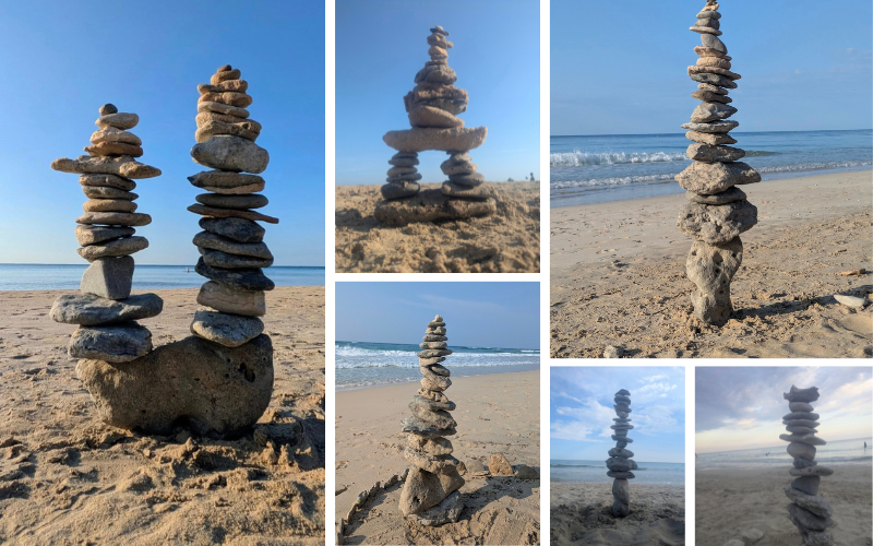Incredibili sculture di pietre sulla spiaggia