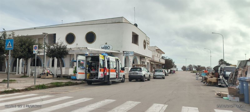 Ambulante soccorso dal 118 a San Pietro in Bevagna