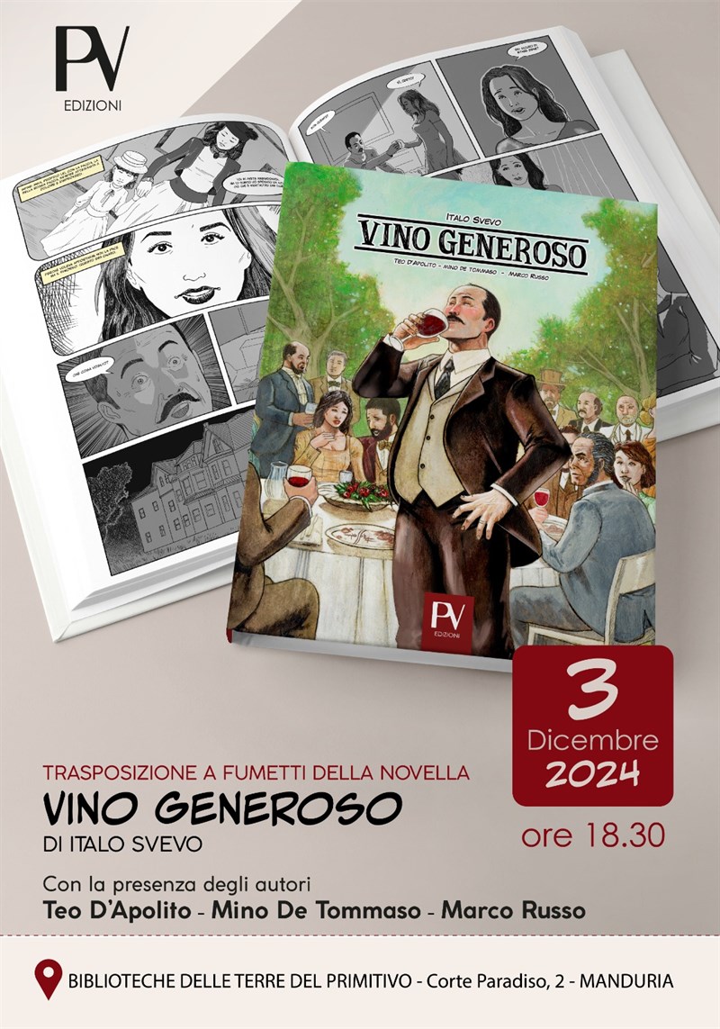 "Vino Generoso", novella di Italo Svevo A fumetti