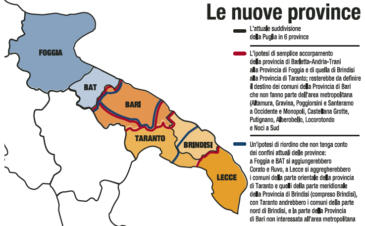 Province, lite Brindisi-Taranto