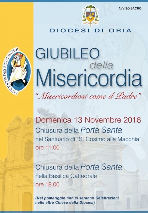 Giubileo della misericordia, chiusura della porta santa a San Cosimo